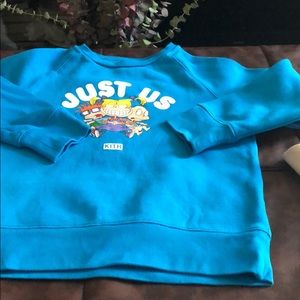 KITH boys crew neck turquoise sweater size 8/9